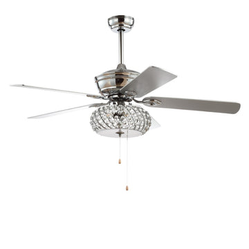 Crista 52" Metal/Wood LED Ceiling Fan - JONATHAN Y